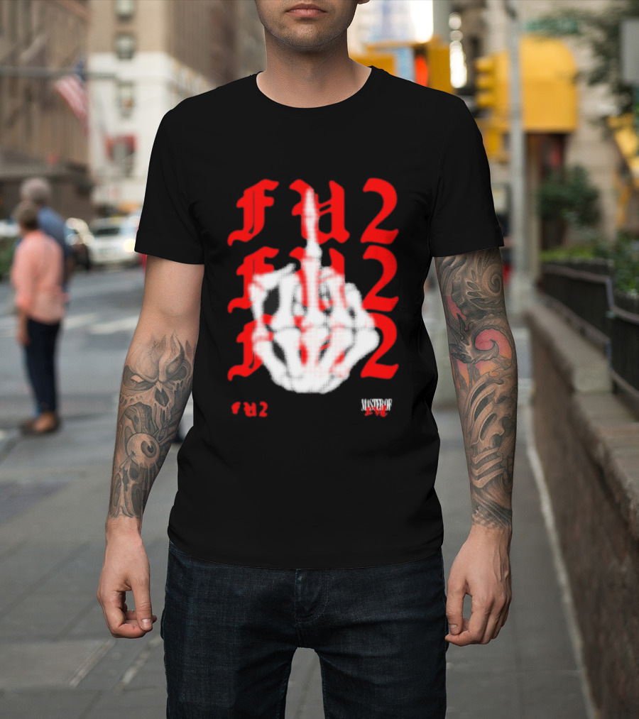 FU2 Middle Finger Three 6 Mafia Master Of Evil T-Shirt