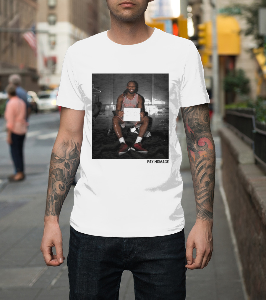 Buckeye Jersey Bruce Thornton 110 Pay Homage Locker Room T-Shirt