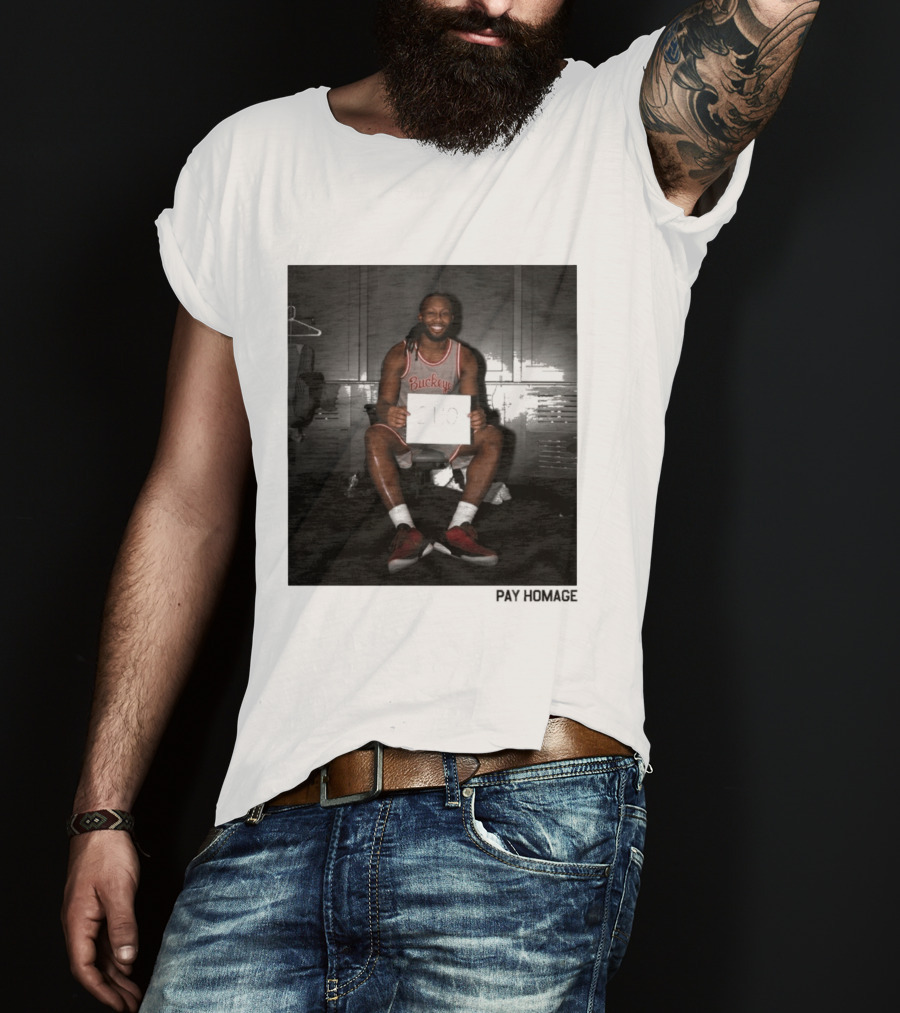 Buckeye Jersey Bruce Thornton 110 Pay Homage Locker Room T-Shirt