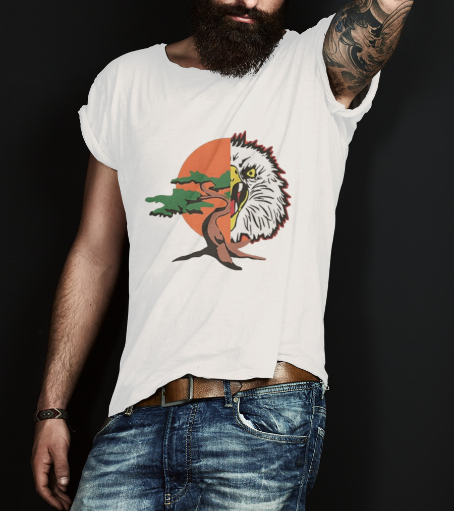 Miyagi Fang Karate Tree Eagle Sunset T-Shirt