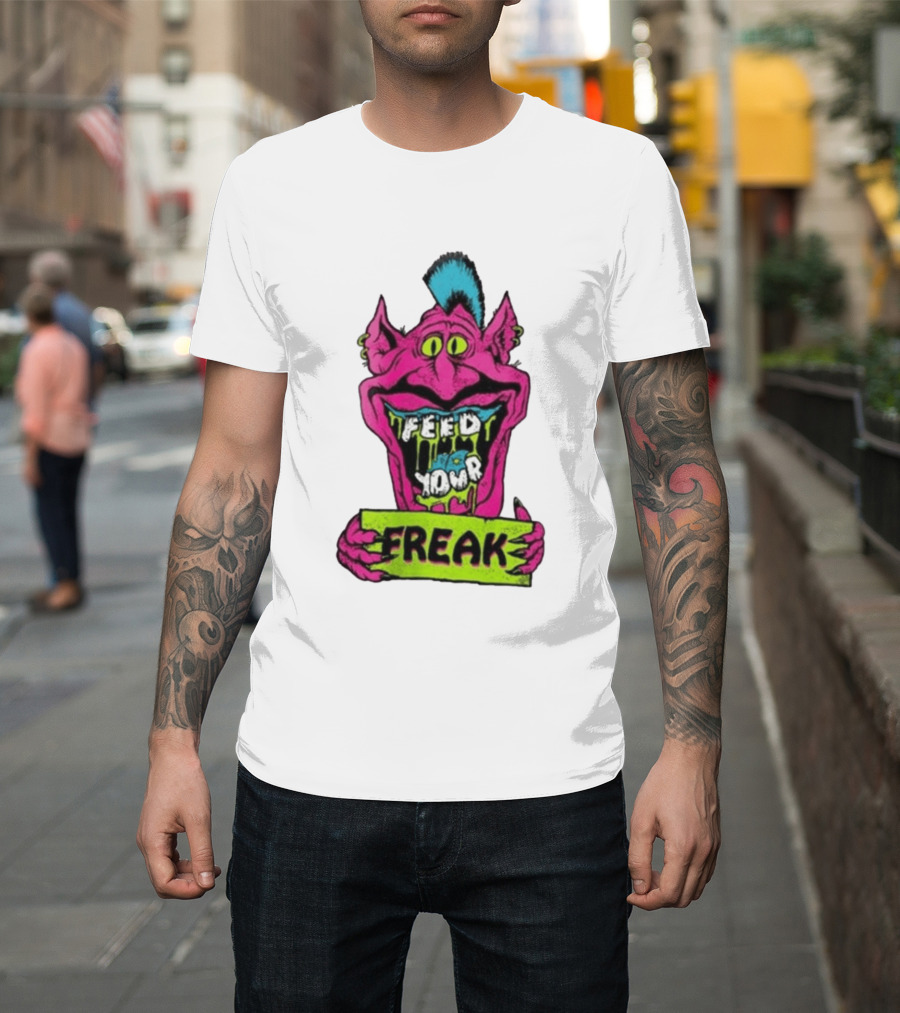 Feed Your Freak Monster Old School Psychedelic Punk T-Shirt
