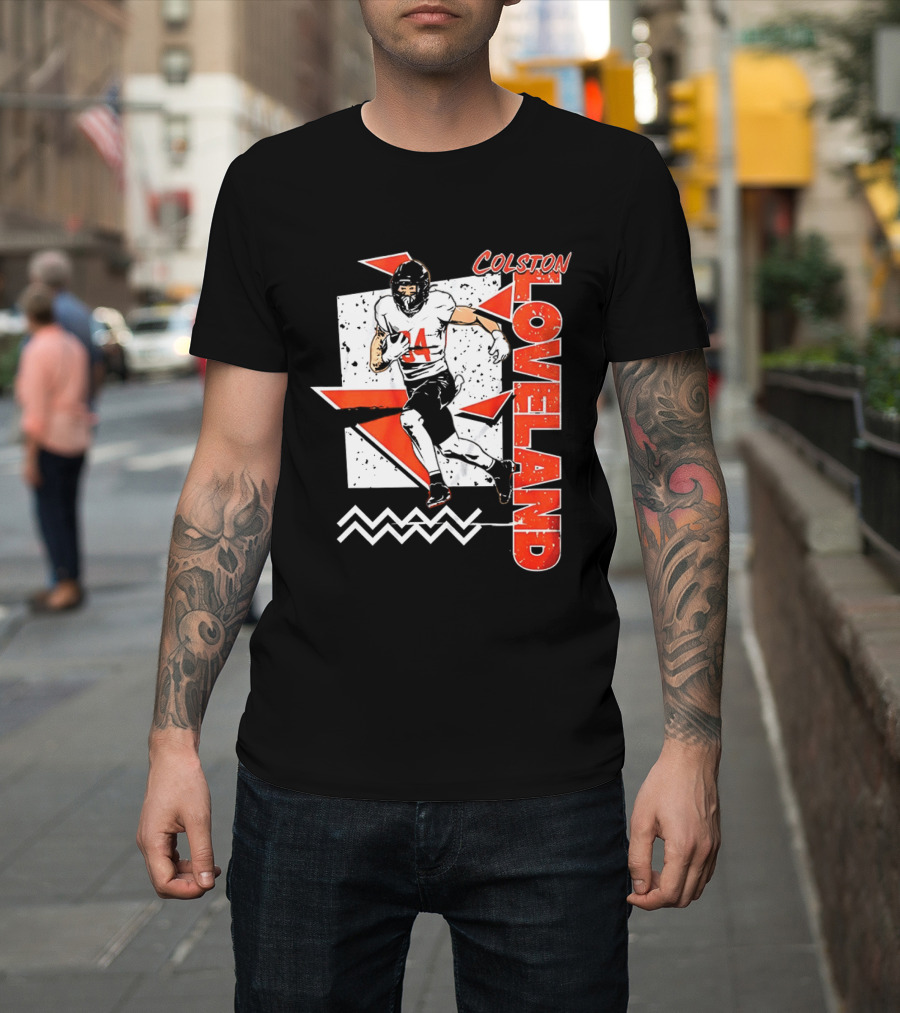 Colston Loveland Chicago Bears 90s Retro Football Player T-Shirt