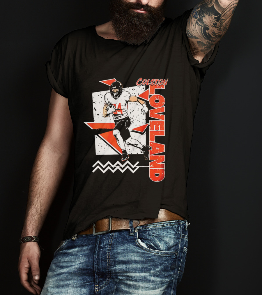 Colston Loveland Chicago Bears 90s Retro Football Player T-Shirt