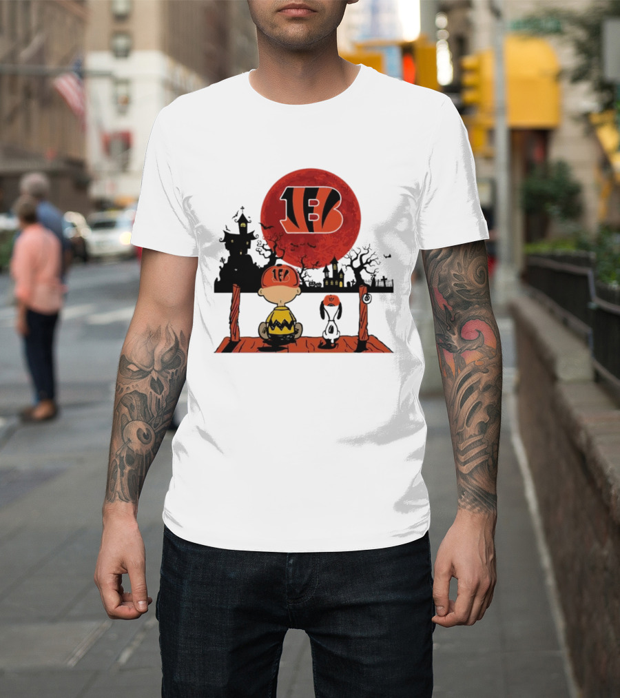 Charlie Brown Snoopy Cincinnati Bengals Halloween 2024 T-Shirt