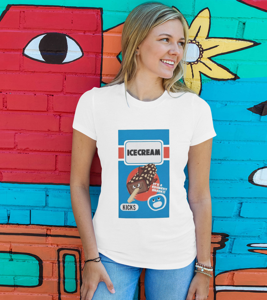 Ice Cream Kicks It's A Crunchy Shark T-Shirt