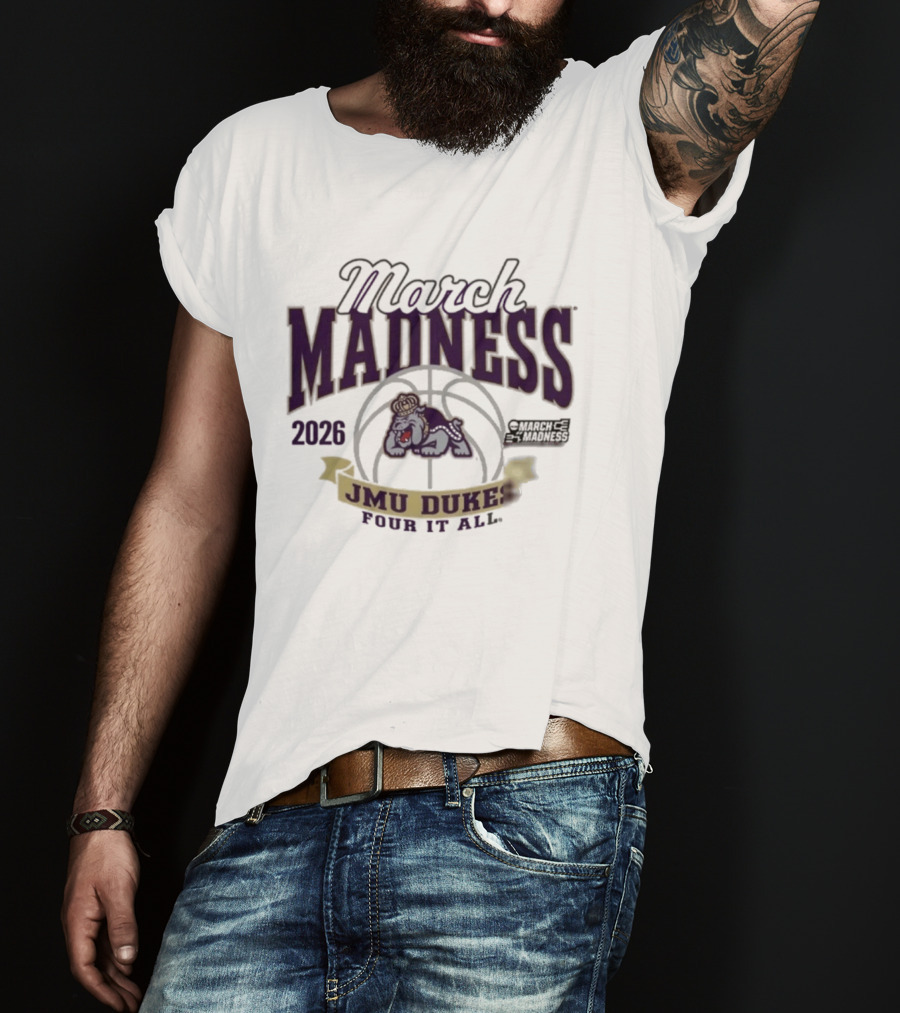 March Madness 2026 JMU Dukes Pour It All Basketball T-Shirt