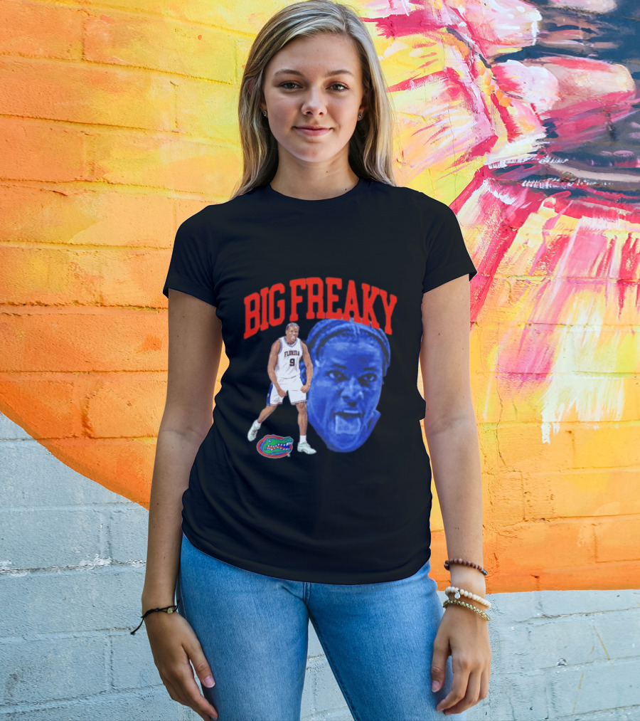 Florida Gators Rueben Chinyelu Big Freaky NBA Player Action T-Shirt