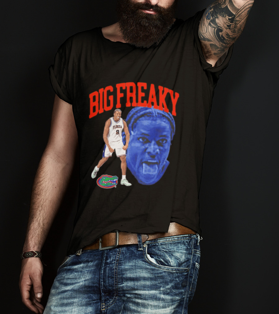 Florida Gators Rueben Chinyelu Big Freaky NBA Player Action T-Shirt