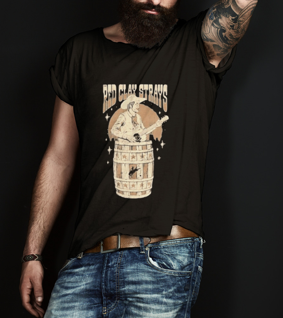 Red Clay Strays Cowboy Musician With Guitar T-Shirt
