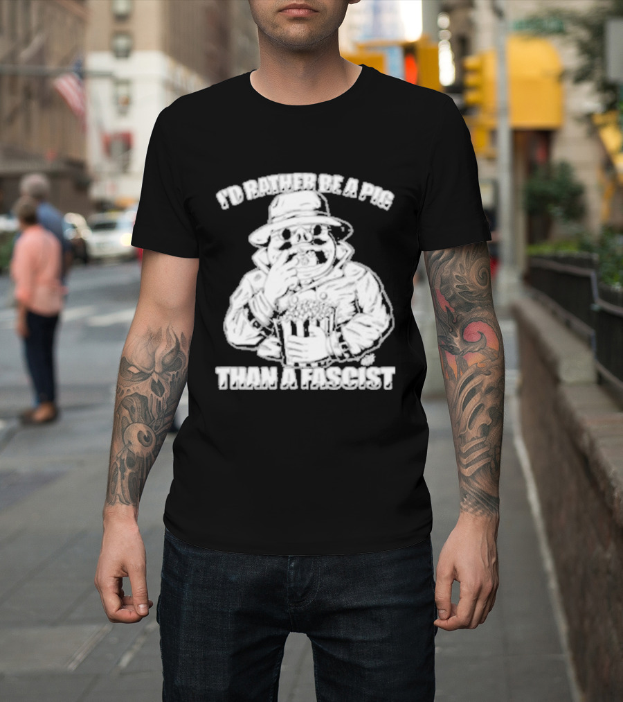 I'd Rather Be A Pig Than A Fascist Olafh Ace Porco Rosso Miyazaki T-Shirt