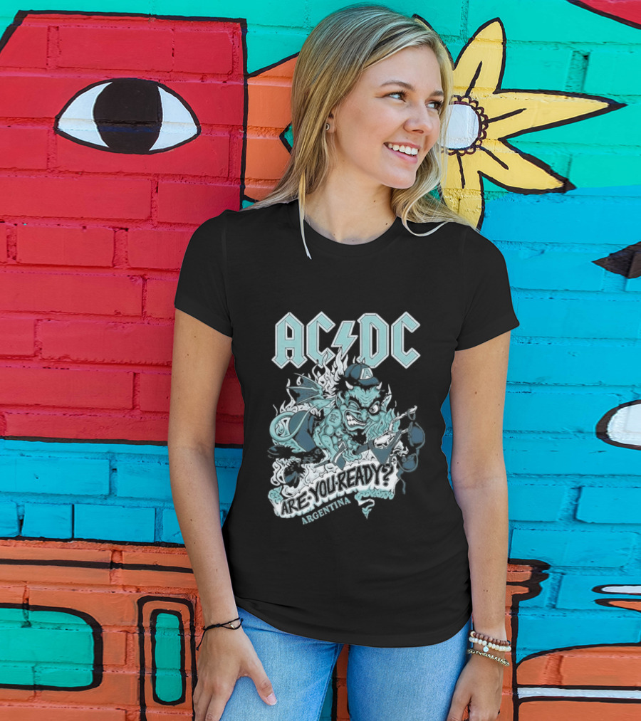 AC DC Are You Ready PWR Up World Tour 2026 Estadio River Plate Buenos Aires Argentina March T-Shirt