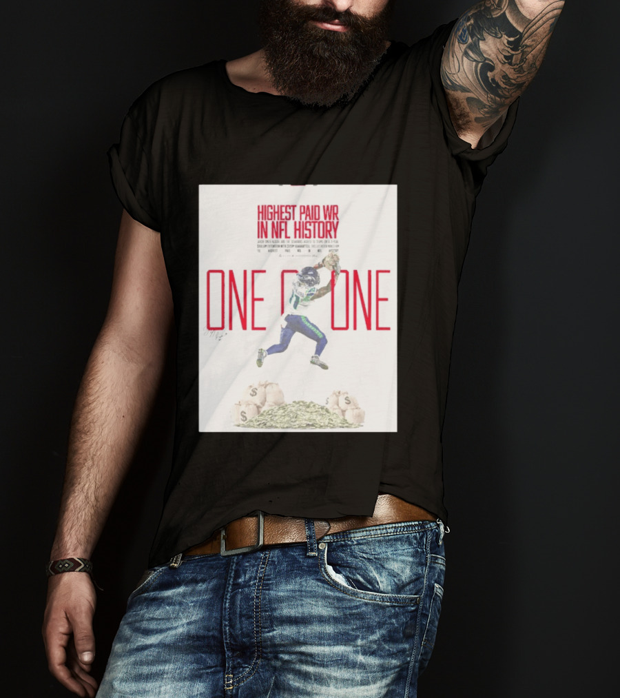 Jaxon Smith Njigba Seattle Seahawks One Of One Highest Paid WR In NFL History T-Shirt
