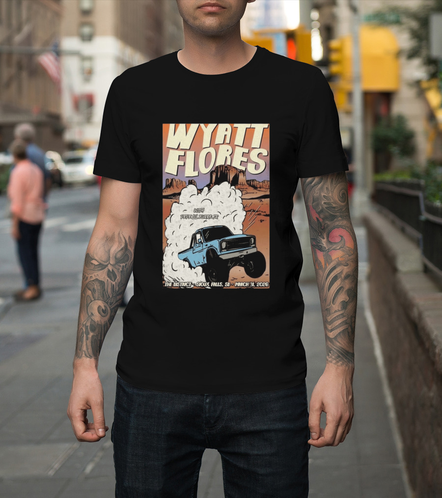 Wyatt Flores Sioux Falls Concert with Pepe El Burrio Jr March 31 2026 Desert Adventure T-Shirt