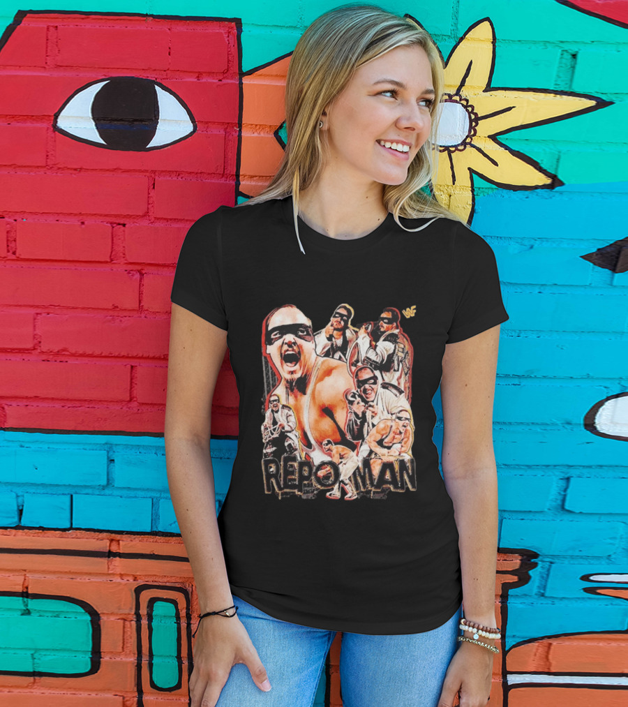 Repo Man Barry Darsow WWF Wrestler Collage T-Shirt