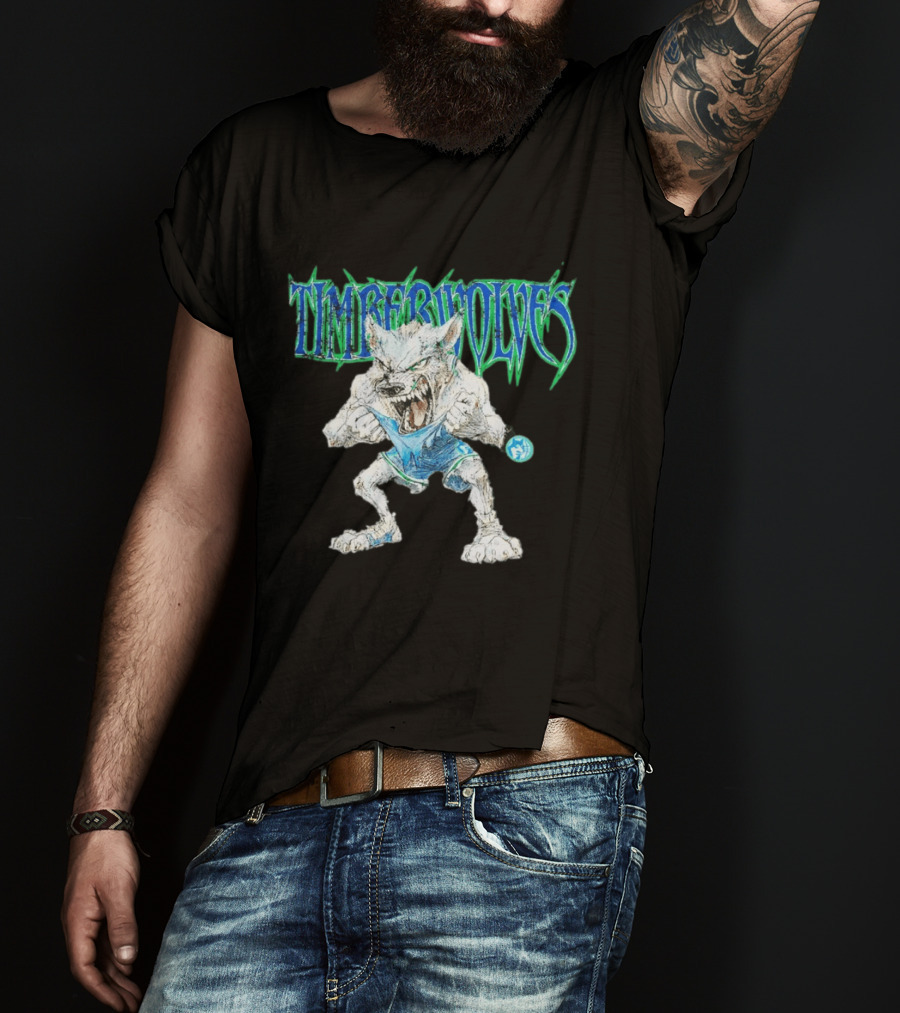 Timberwolves Mascot Crunch The Wolf Fierce T-Shirt