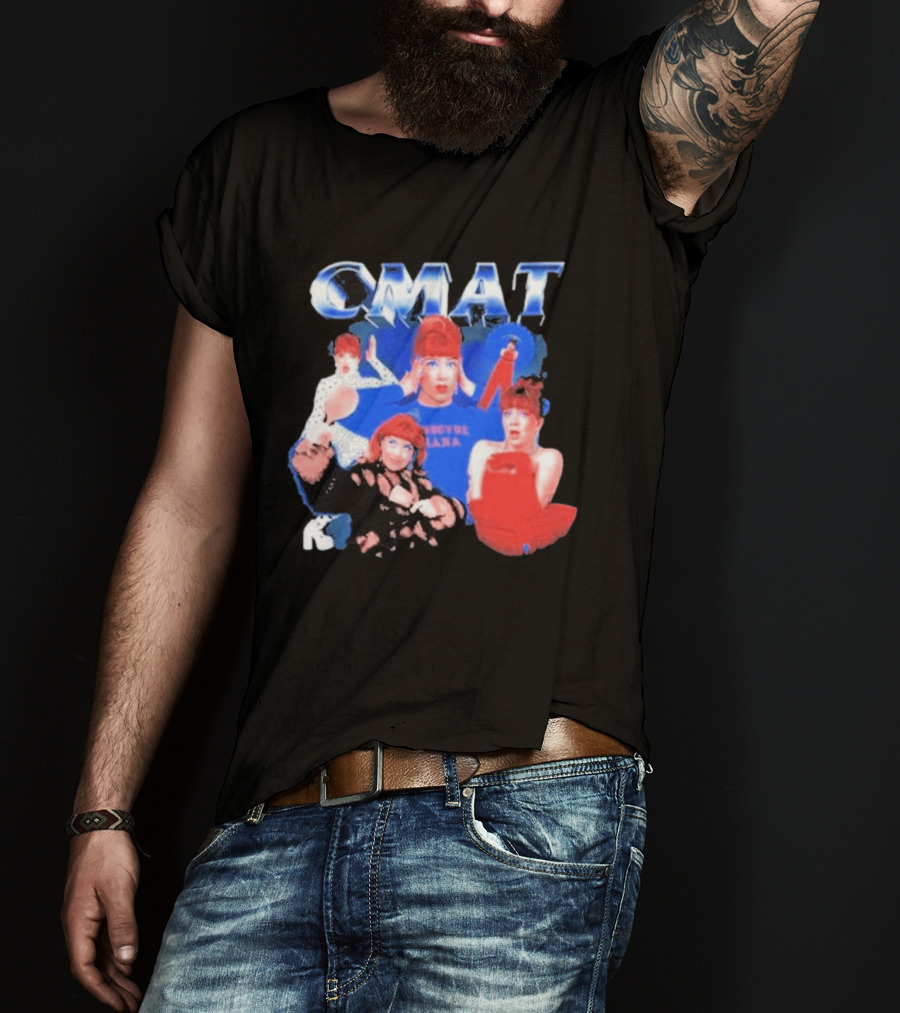 CMAT Retro Pop Style Collage With Colorful Characters T-Shirt