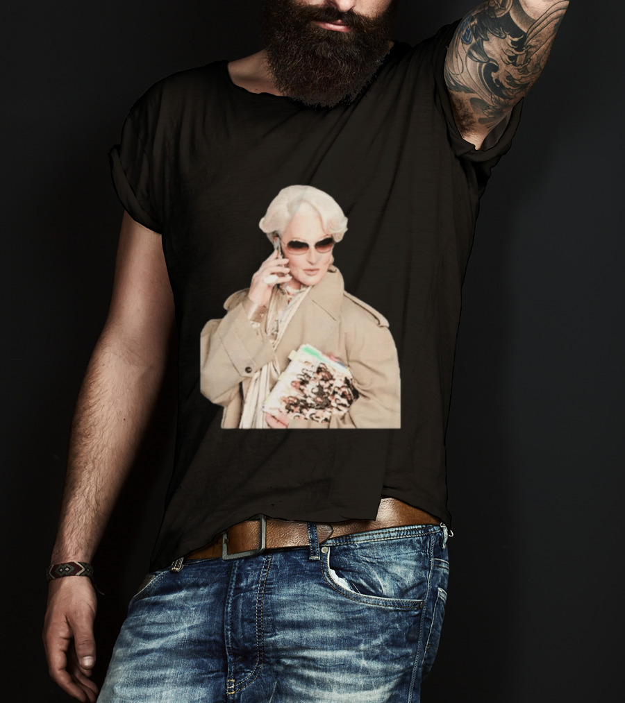Miranda Priestly Iconic Fashion Boss With Sunglasses And Phone T-Shirt