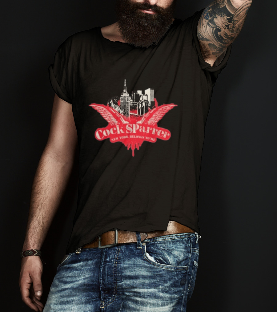 Cock Sparrer Tour 2026 New York Belongs To Me Urban Skyline Wings T-Shirt