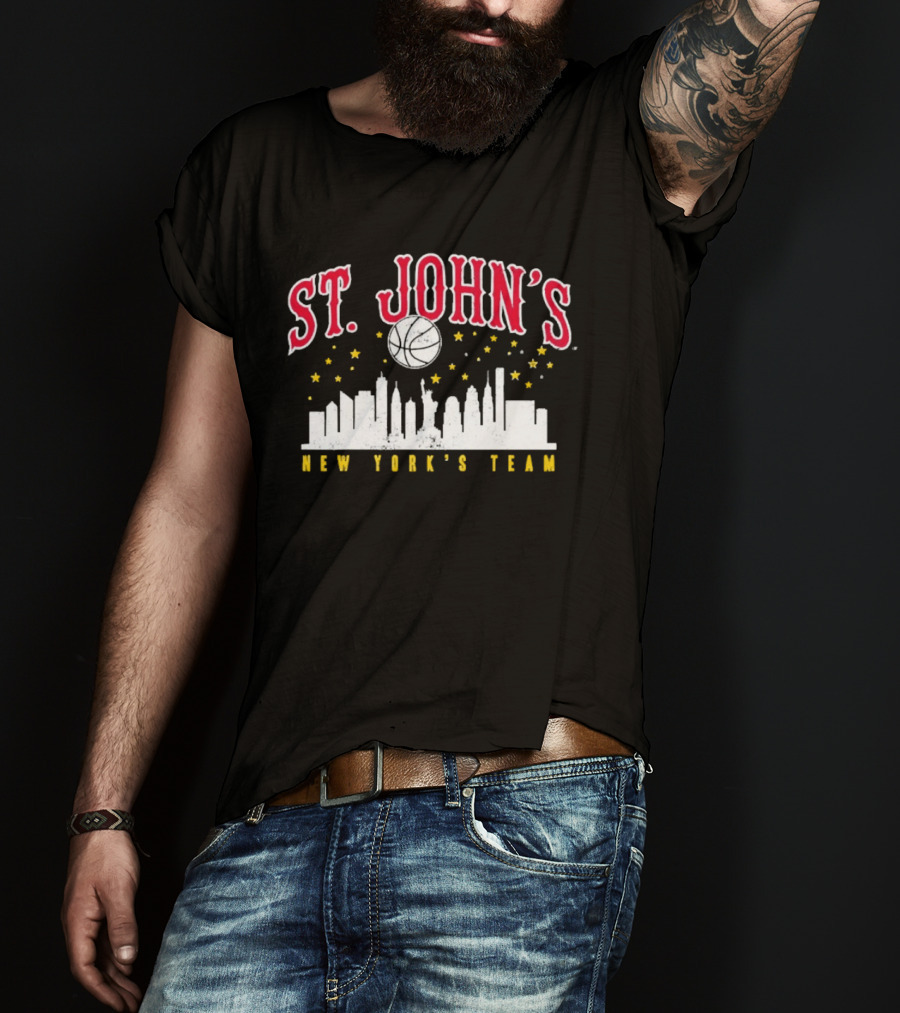 St. John's New York's Team Skyline Stars Moon T-Shirt