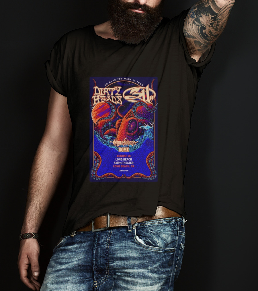Dirty Heads August 18 2026 At Long Beach Amphitheater Show T-Shirt