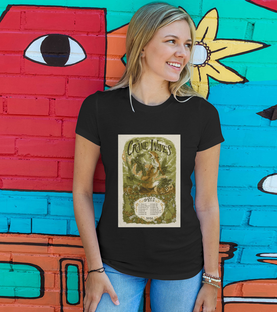 The Crane Wives Act II 2026 Concert Tour Dates Fox And Leaves T-Shirt