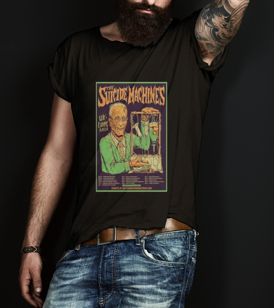 The Suicide Machines UK Europe 2026 Tour Vintage Punk Rock Concert Schedule T-Shirt