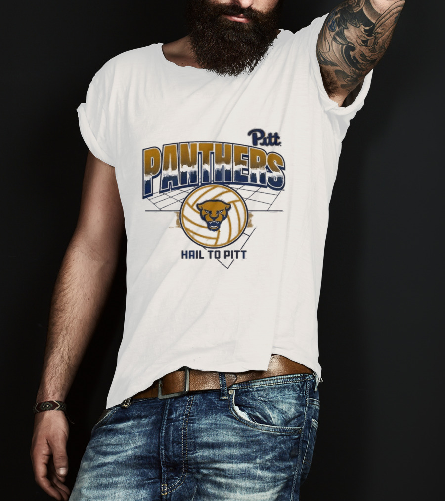 Pitt Panthers Volleyball Hail To Pitt Grid T-Shirt