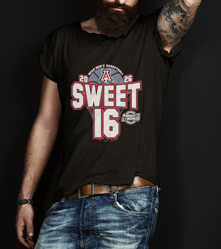 Arizona Wildcats 2026 Sweet 16 Men's Basketball Tournament March Madness T-Shirt