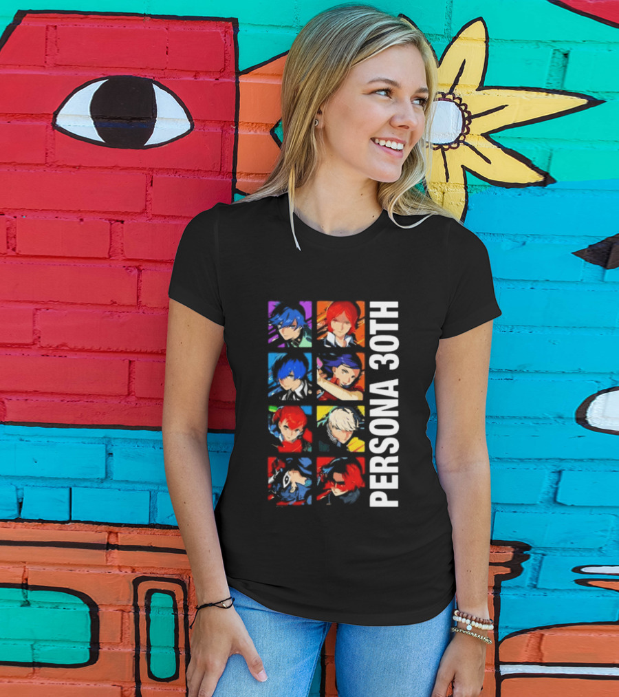 Atlus Persona 30th Anniversary Protagonist Series Legacy Stack T-Shirt