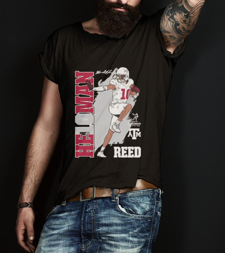 Marcel Reed Texas A&M Aggies Heloman Heisman Pose T-Shirt