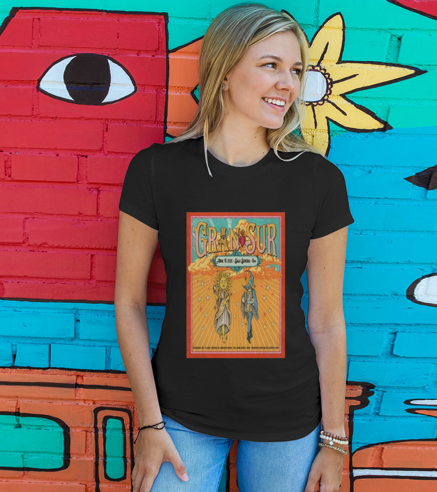 Gran Sur Abril 16 2026 Sala Sonora Roma Norte Mexico City Sun And Moon T-Shirt