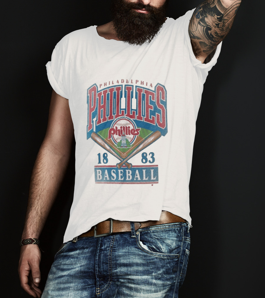 Philadelphia Phillies 1883 Baseball Vintage Style Big & Tall T-Shirt