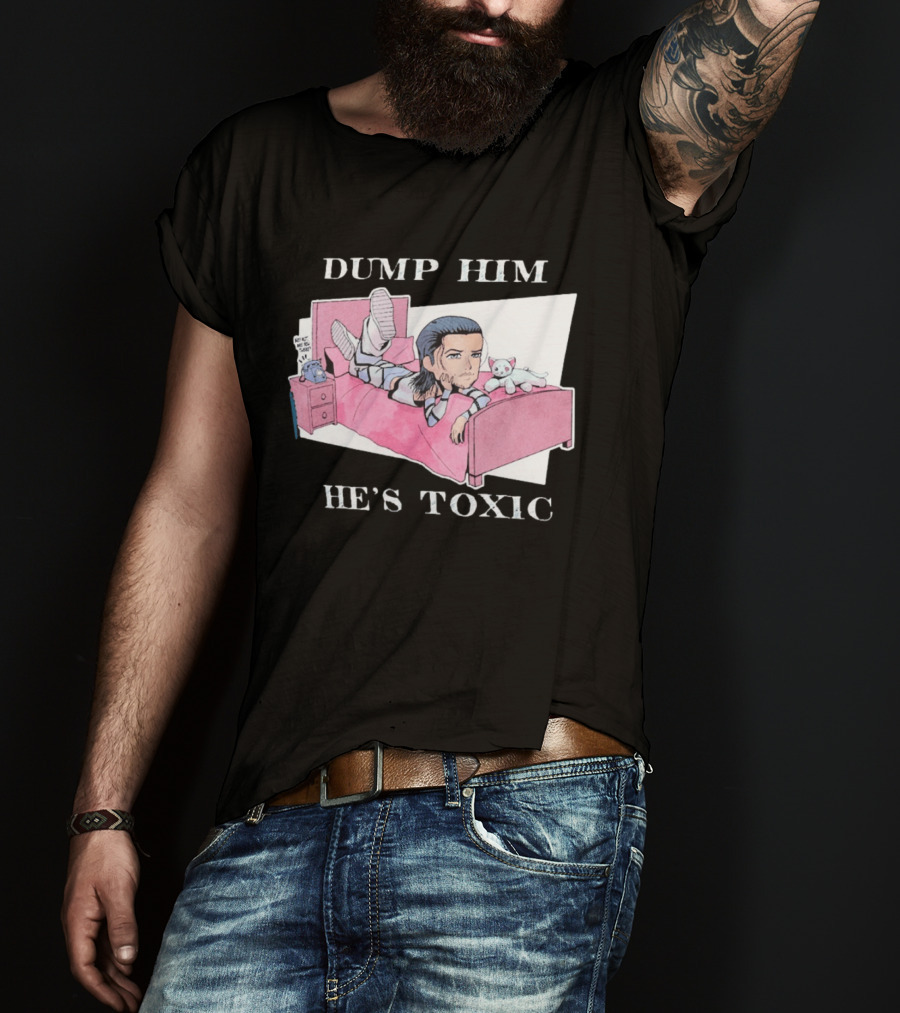 Dump Him He's Toxic Cartoon Kit Wilson WWE T-Shirt