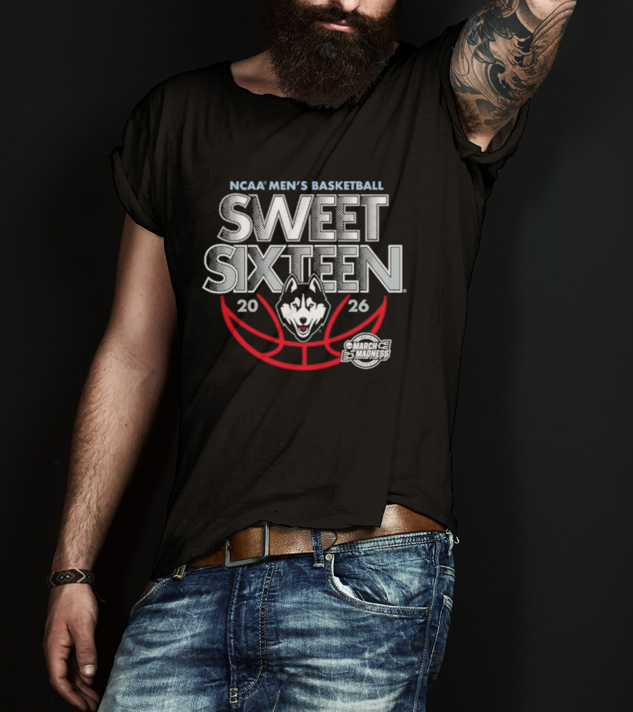 NCAA Men's Basketball Sweet Sixteen 2026 UConn Huskies T-Shirt