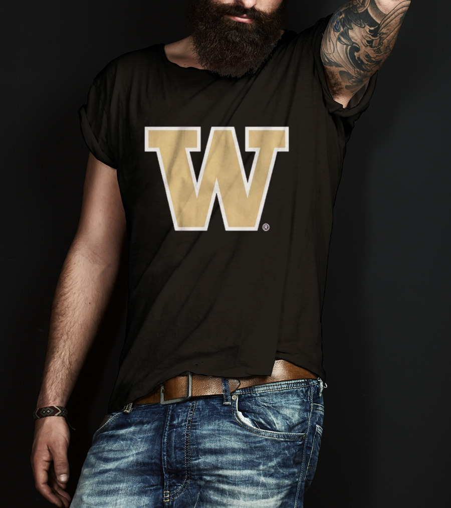 Washington Huskies Primary Gold W T-Shirt