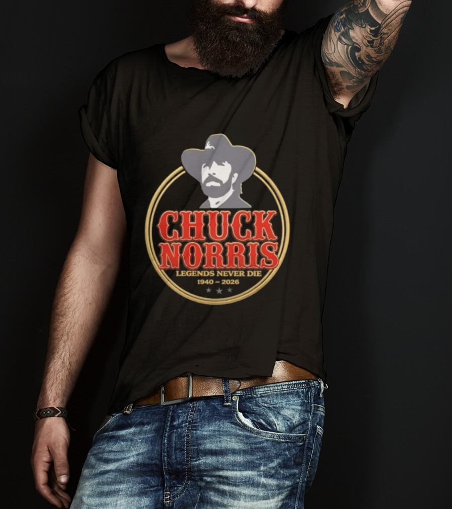 Chuck Norris Legends Never Die 1940 2026 T-Shirt