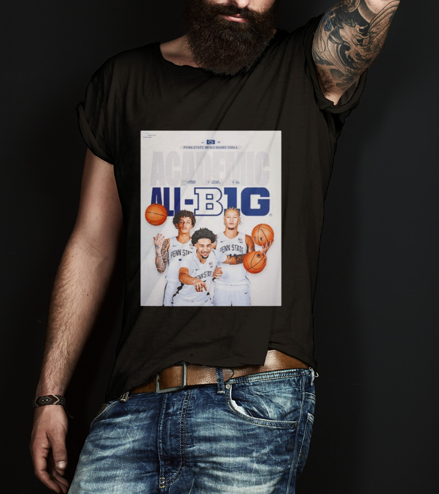 Penn State Men's Basketball Academic All Big Ten Honors 2026 Players T-Shirt