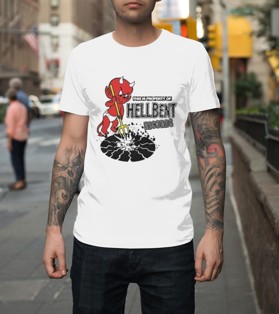 Hellbent Records Mischievous Devil Vinyl Smash T-Shirt