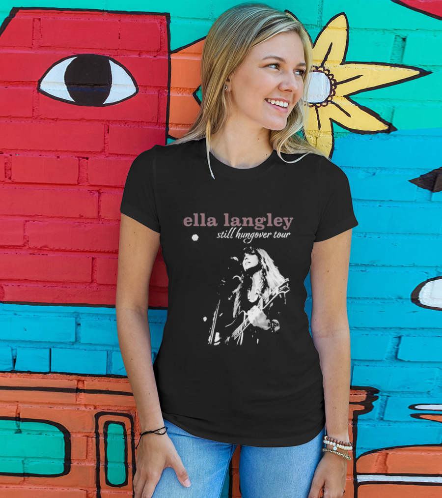 Ella Langley Still Hungover Tour Pink Textual T-Shirt