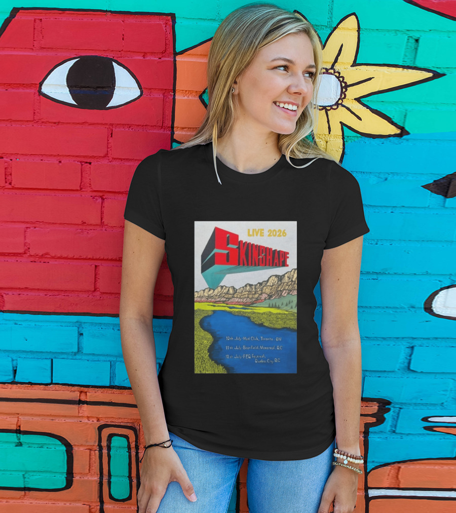 LIVE 2026 Skinshape July Tour Mod Club Toronto Beanfield Montreal FEQ Festival Quebec City T-Shirt