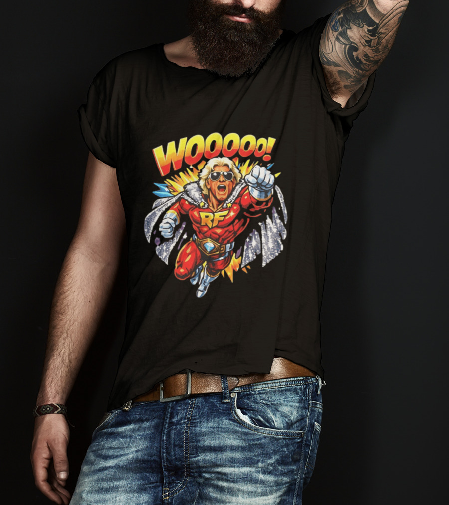 Woooo Super Flair RF Cartoon Hero T-Shirt