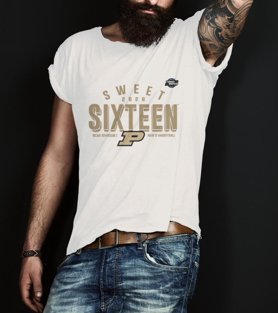 Sweet Sixteen 2026 Purdue NCAA Division I Men's Basketball T-Shirt