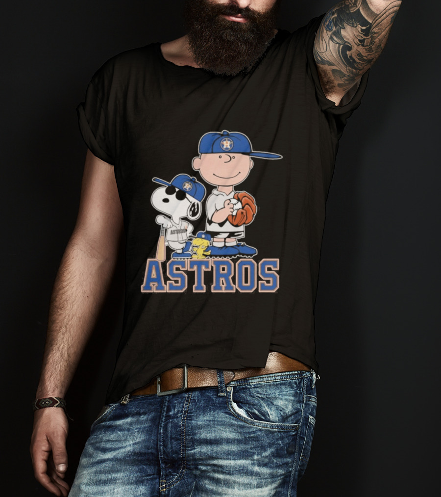 Snoopy Brown Astros Baseball 2026 T-Shirt