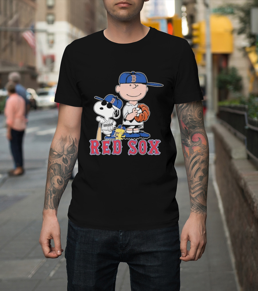Snoopy Brown Red Sox Baseball Team 2026 T-Shirt
