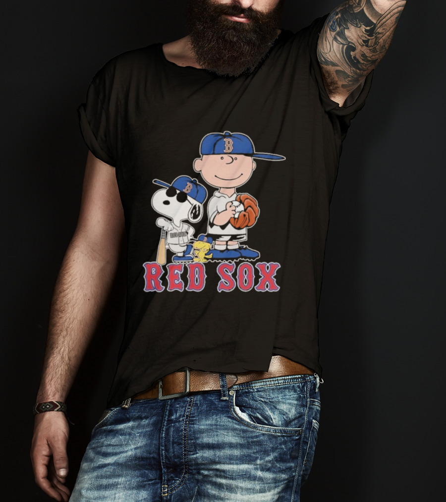 Snoopy Brown Red Sox Baseball Team 2026 T-Shirt