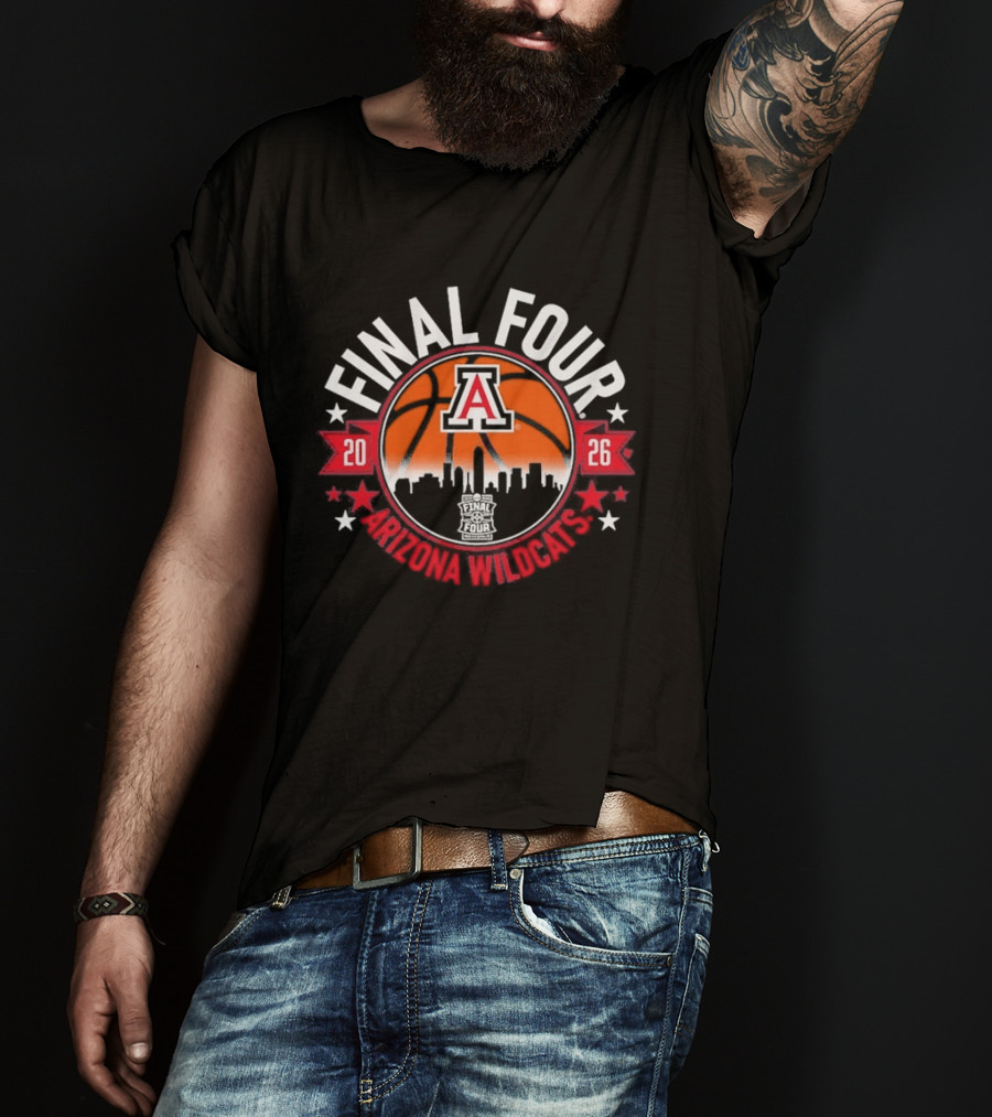 Final Four 2026 Arizona Wildcats Basketball Skyline T-Shirt