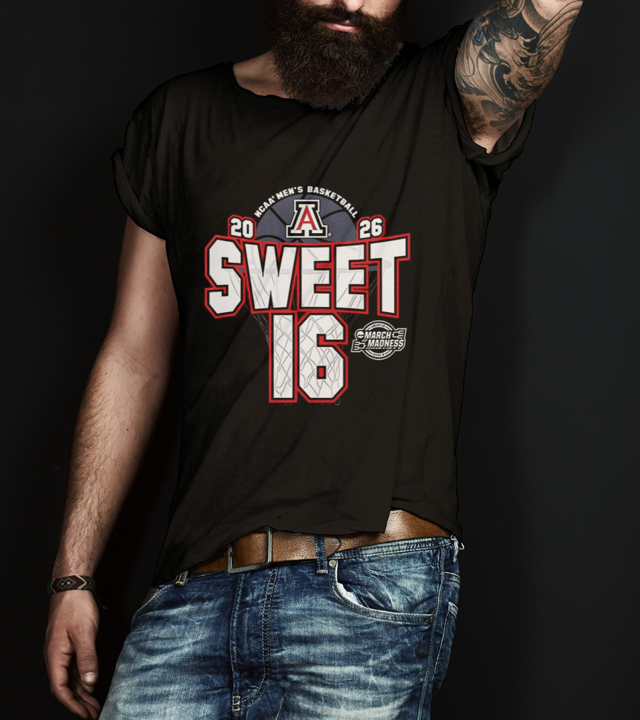 Arizona Wildcats NCAA Men's Basketball 2026 Sweet 16 March Madness T-Shirt