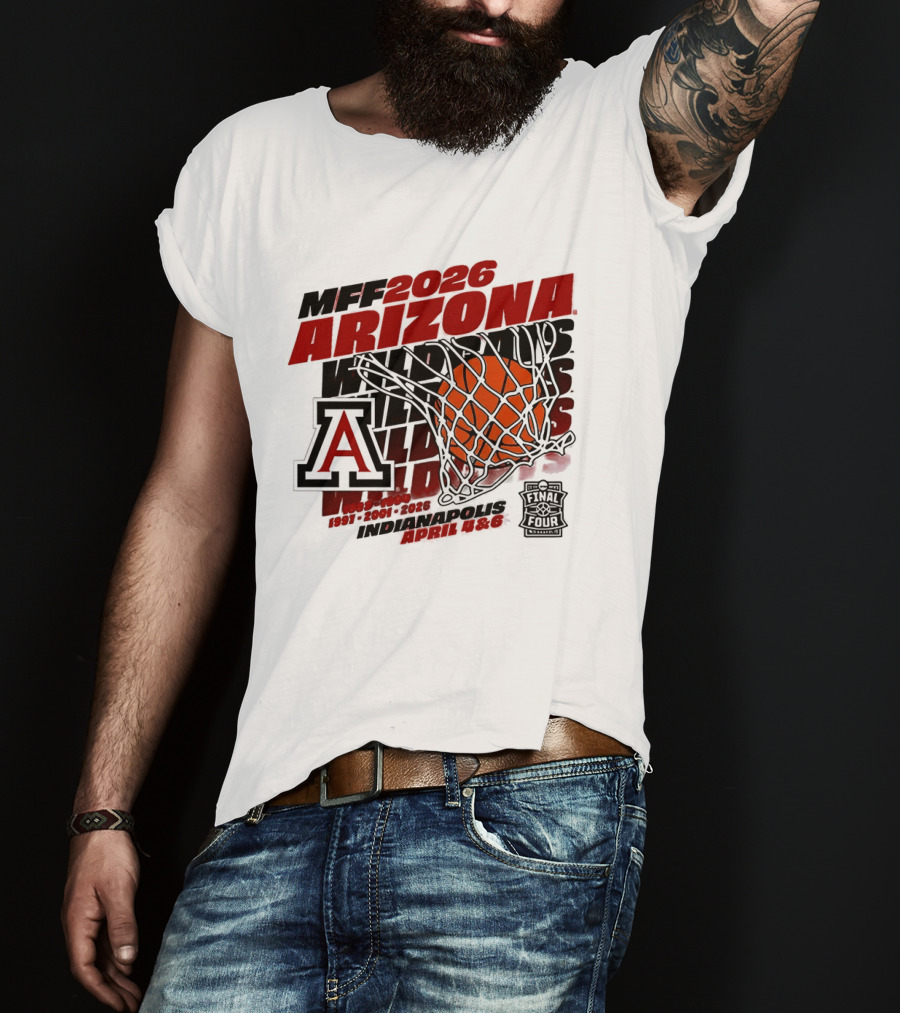MFF 2026 Arizona Wildcats Men's Basketball Final Four Indianapolis Bound T-Shirt