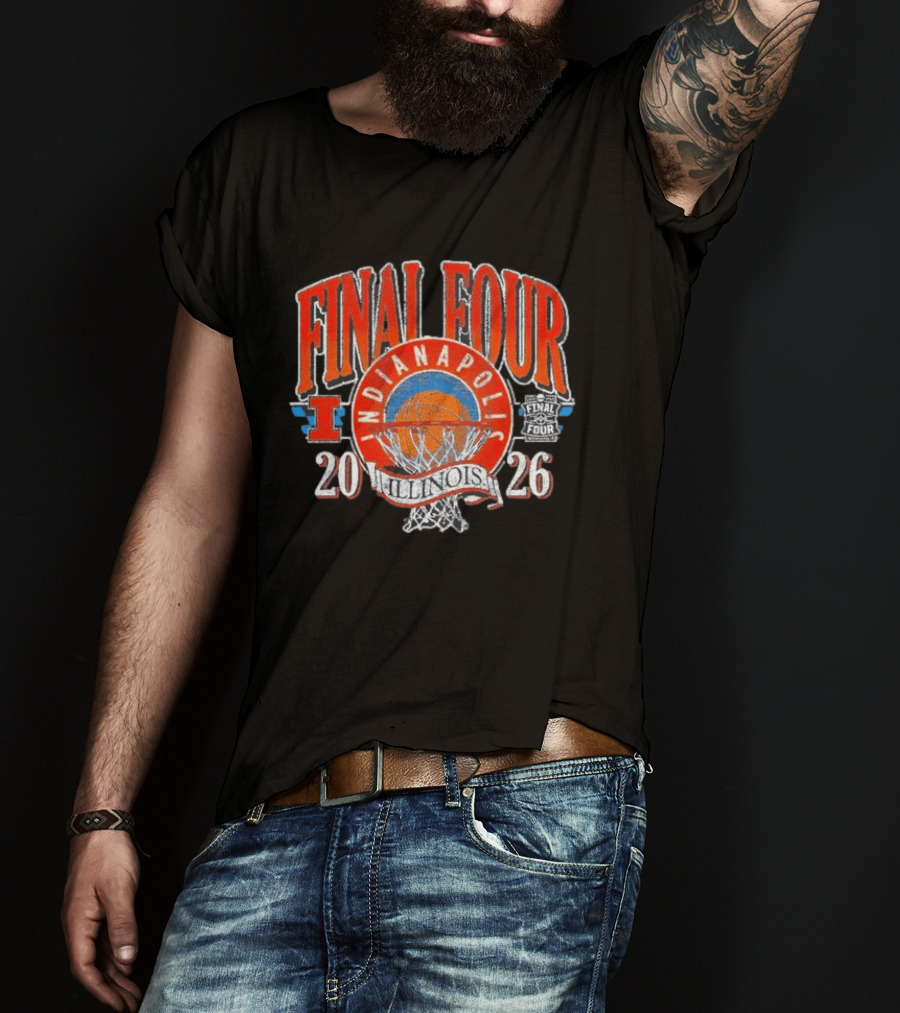 Final Four 2026 Indianapolis Illinois Fighting Illini Basketball T-Shirt