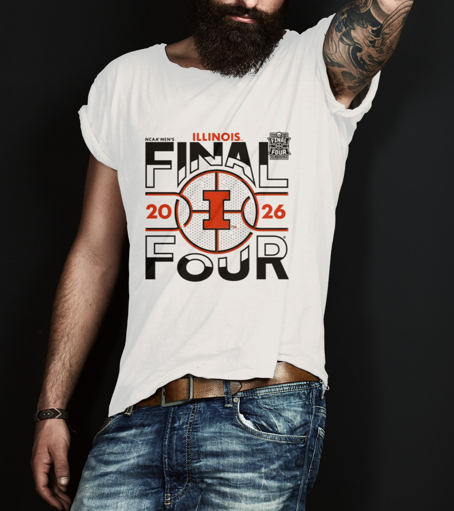 NCAA Men's Illinois Fighting Illini 2026 Final Four Basketball Indianapolis T-Shirt